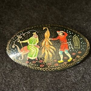 Russian Lacquer Brooch